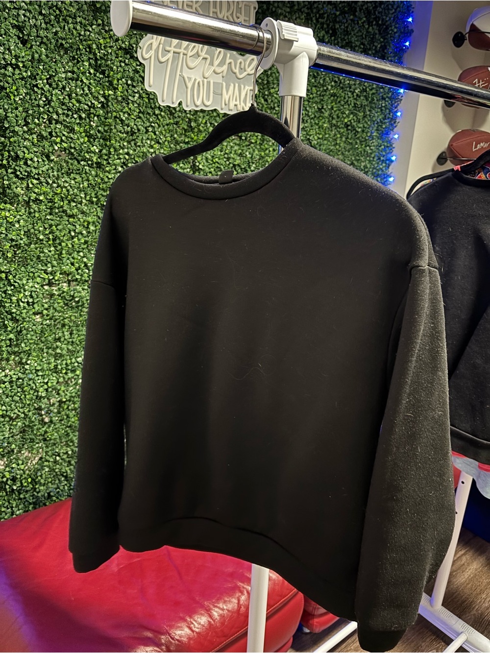 Woman’s Black Crewneck Sweater